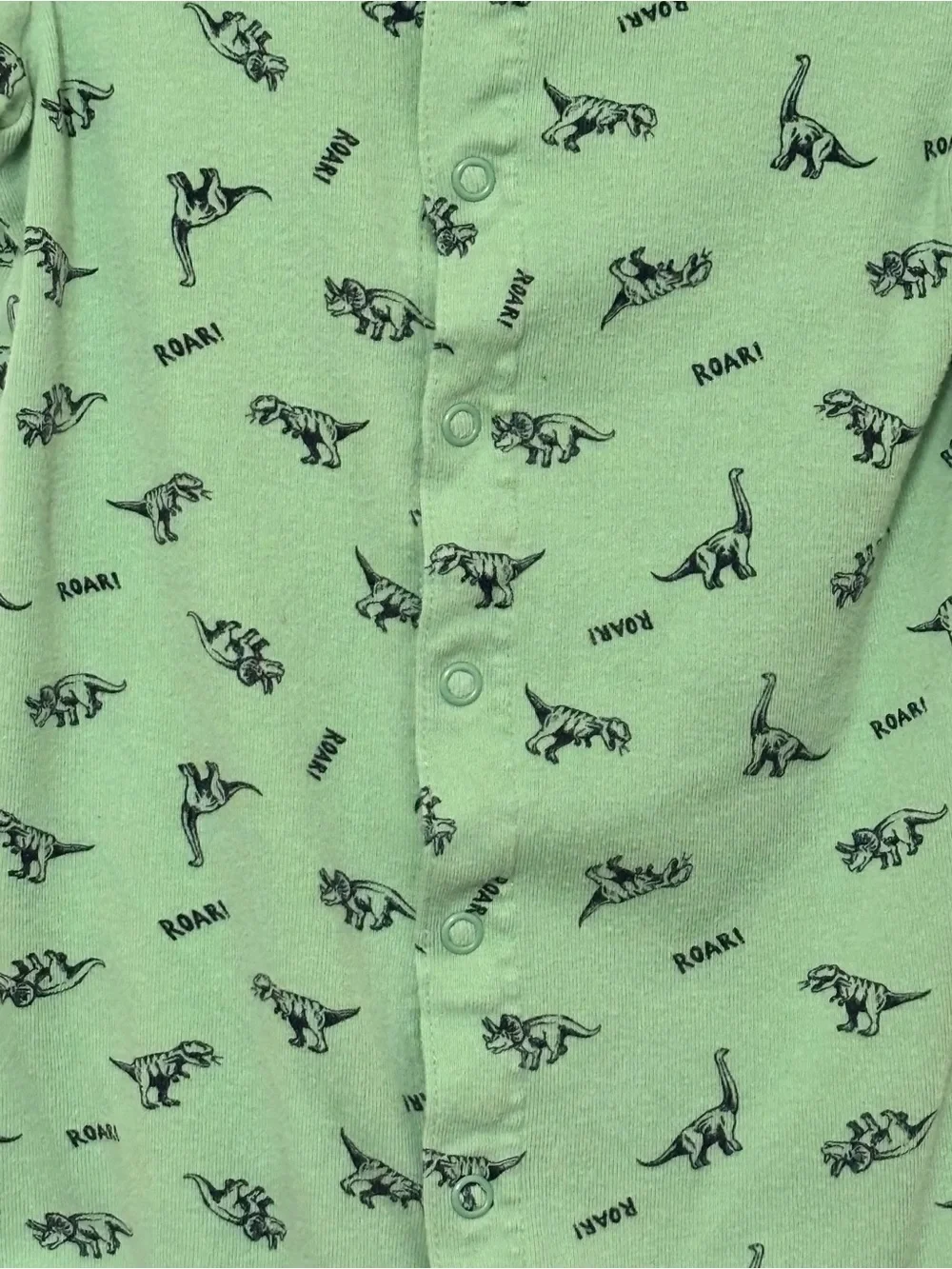 🎉 (24m) Carter's Green Dinosaur Snap Front Romper
